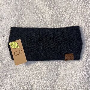 C.C Classic Black Knit Headband